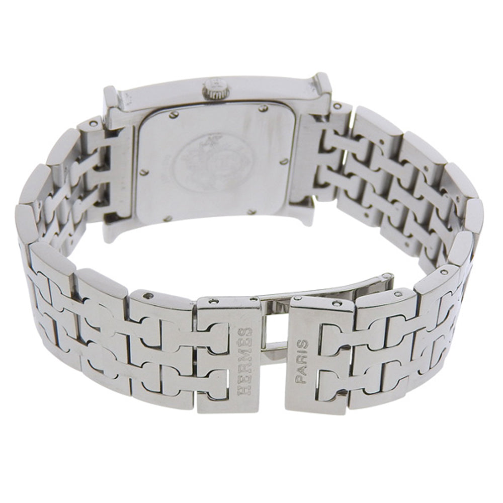 Hermes Watches Quartz Hh1.510 Stainless Steel Silver H Watch Orange Dial Boys
