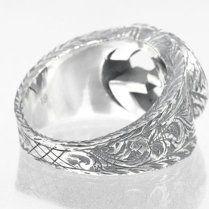 Gucci Ring Silver925 Silver Interlocking G Arabesque Mens 19
