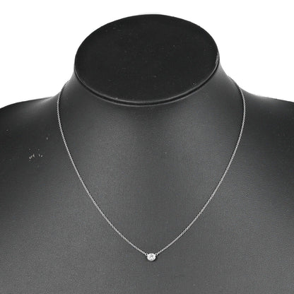 Tiffany&Co. Necklace 0.19Ct Vs1/G/3Ex Pt950Platinum, Diamond Silver By The Yard Women