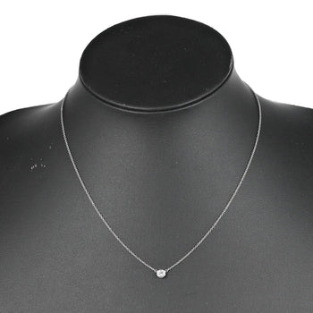 Tiffany&Co. Necklace 0.19Ct Vs1/G/3Ex Pt950Platinum, Diamond Silver By The Yard Women
