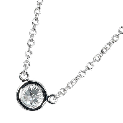 Tiffany&Co. Necklace 0.19Ct Vs1/G/3Ex Pt950Platinum, Diamond Silver By The Yard Women