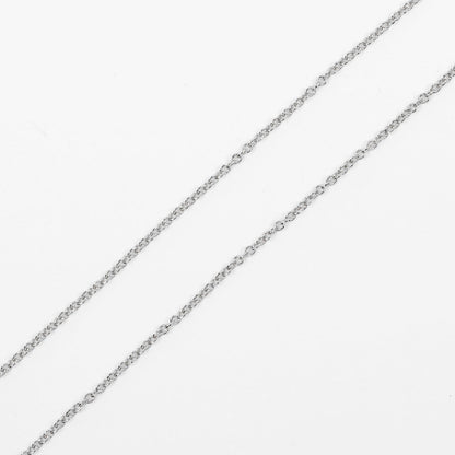 Tiffany&Co. Necklace 0.19Ct Vs1/G/3Ex Pt950Platinum, Diamond Silver By The Yard Women