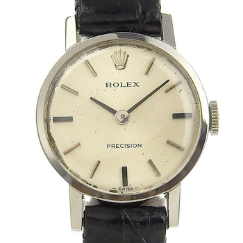 Rolex Watches Hand Winding 2649 Stainless Steel , Leather Silver Cal.1400 No. 2 Precision Silver