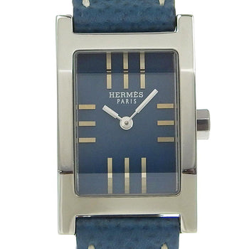 Hermes Watches Quartz Ta1.210 Stainless Steel , Leather Blue Tandem Blue Dial Women
