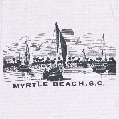 Shirt 1980s Myrtle Beach Striped