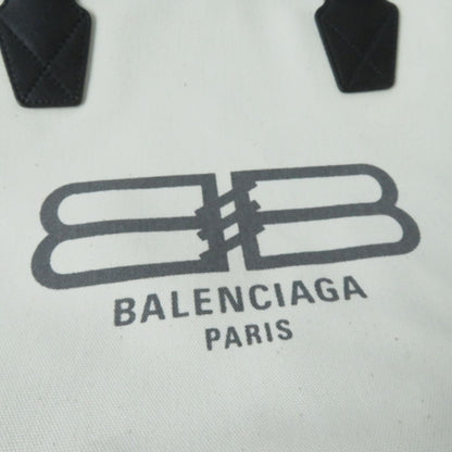 Balenciaga Tote Bag 692068 Canvas, Leather White X Black Jumbo Small Tote Bag Women
