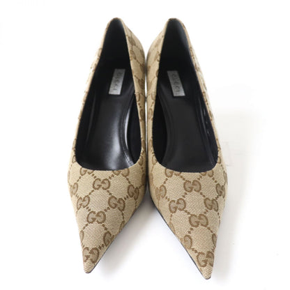 Gucci Pumps Gg Canvas Brown Type Women 36.5