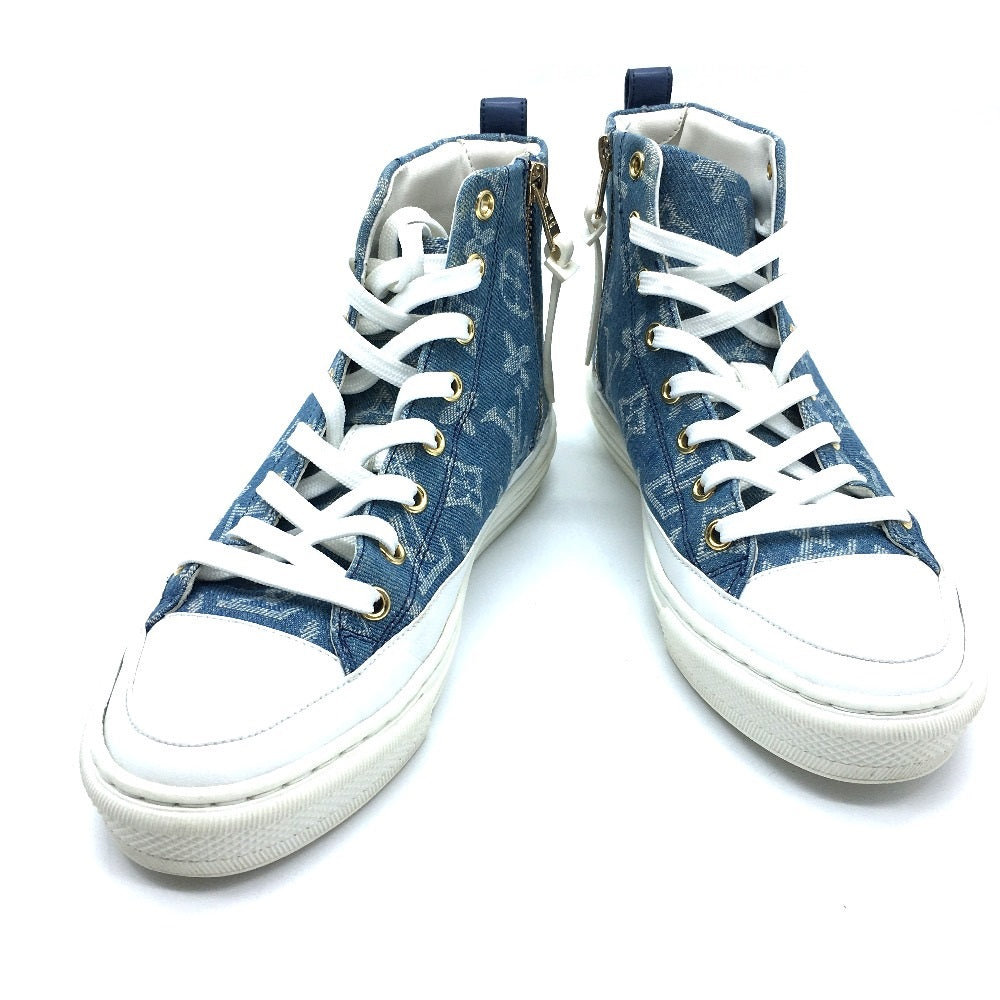 Louis Vuitton Sneakers 1A4Vt4 Monogram Denim Blue X White Monogram Denim Stellar Line Sneakers 35