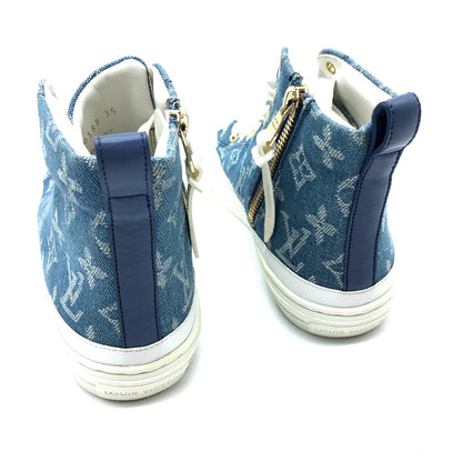 Louis Vuitton Sneakers 1A4Vt4 Monogram Denim Blue X White Monogram Denim Stellar Line Sneakers 35