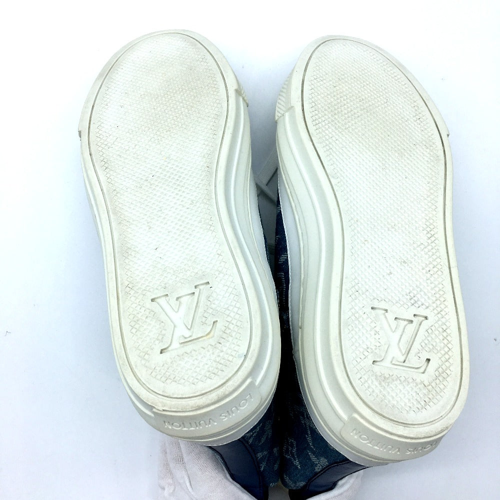 Louis Vuitton Sneakers 1A4Vt4 Monogram Denim Blue X White Monogram Denim Stellar Line Sneakers 35