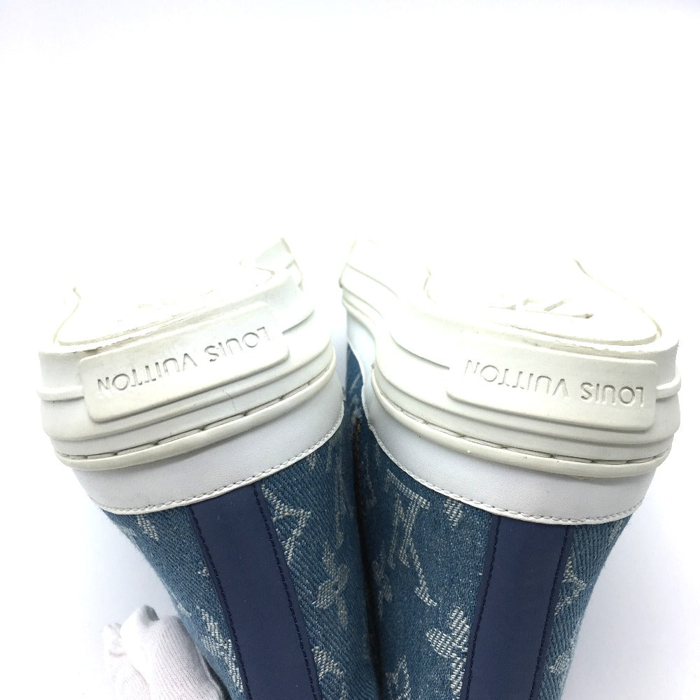 Louis Vuitton Sneakers 1A4Vt4 Monogram Denim Blue X White Monogram Denim Stellar Line Sneakers 35