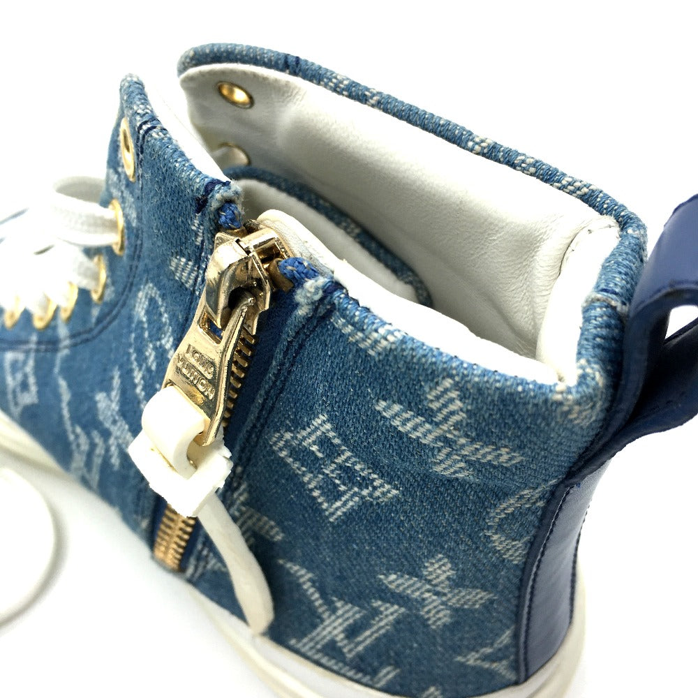 Louis Vuitton Sneakers 1A4Vt4 Monogram Denim Blue X White Monogram Denim Stellar Line Sneakers 35