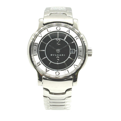 Bvlgari Watches Quartz St29S Stainless Steel Silver Solo Tempo Black Dial Women