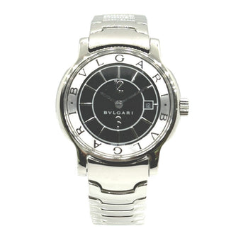 Bvlgari Watches Quartz St29S Stainless Steel Silver Solo Tempo Black Dial Women