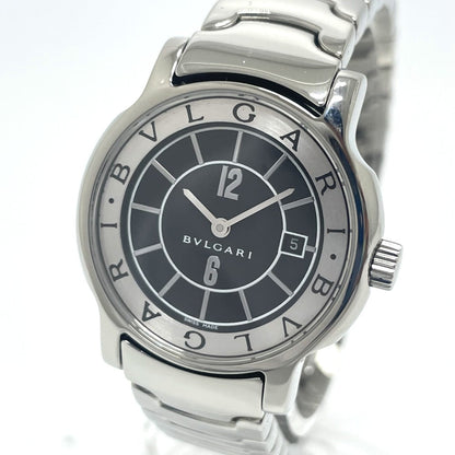 Bvlgari Watches Quartz St29S Stainless Steel Silver Solo Tempo Black Dial Women