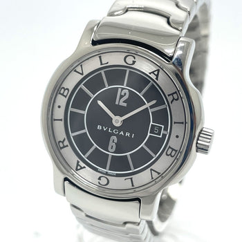 Bvlgari Watches Quartz St29S Stainless Steel Silver Solo Tempo Black Dial Women