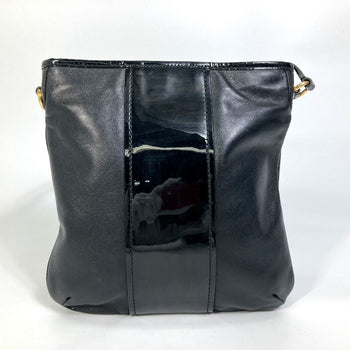 Salvatore Ferragamo Shoulder Bag Ee-21-E196 Enamel / Leather Black Vala Patent/Crossbody Women