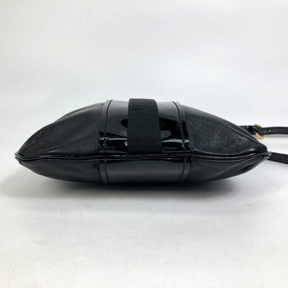 Salvatore Ferragamo Shoulder Bag Ee-21-E196 Enamel / Leather Black Vala Patent/Crossbody Women