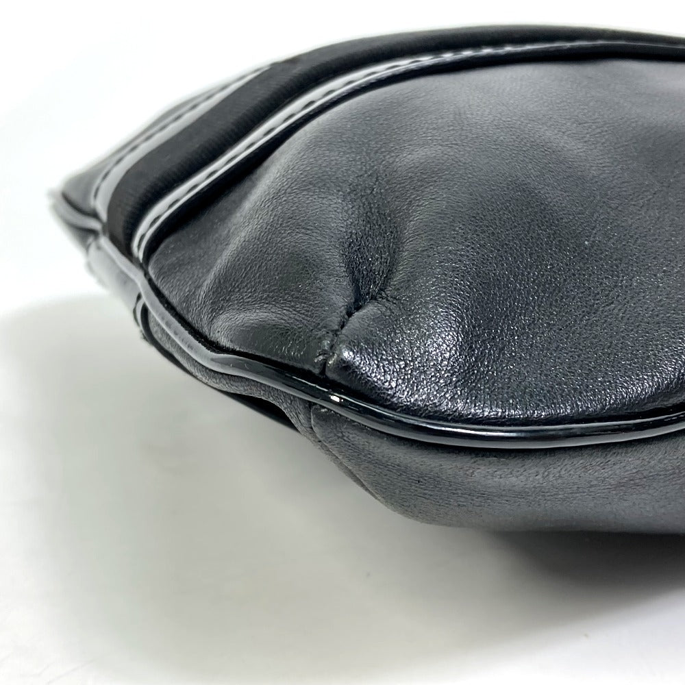 Salvatore Ferragamo Shoulder Bag Ee-21-E196 Enamel / Leather Black Vala Patent/Crossbody Women
