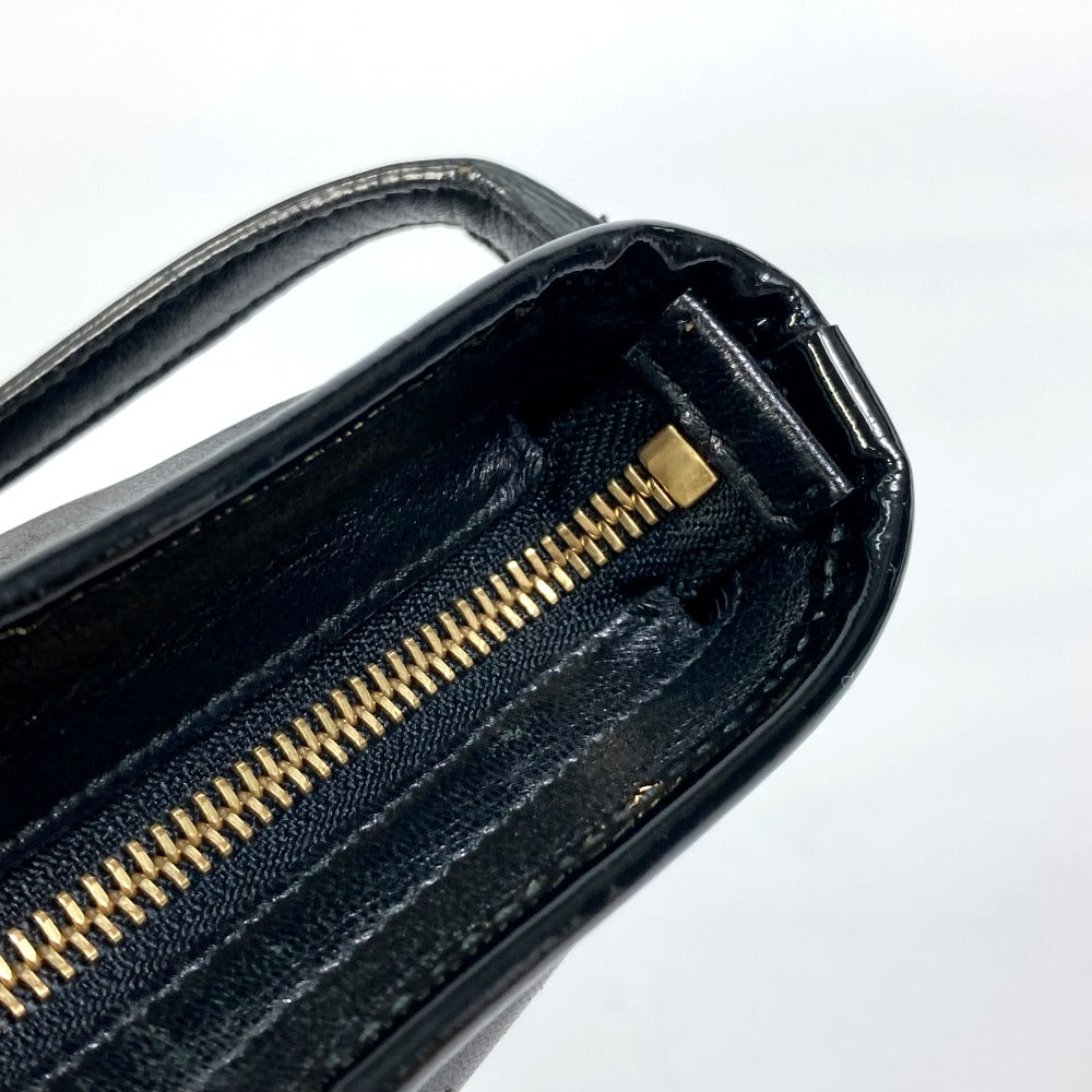 Salvatore Ferragamo Shoulder Bag Ee-21-E196 Enamel / Leather Black Vala Patent/Crossbody Women