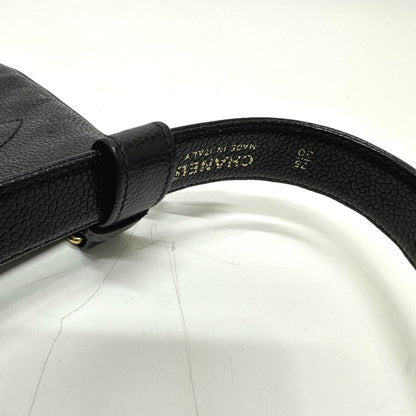 Chanel Pouch Caviar Skin Black Cc Coco Mark Waist Pouch Women 75/30