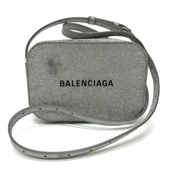Balenciaga Shoulder Bag 552372 Leather Silver Logo Everyday Camera Bag Women