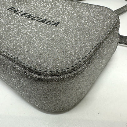 Balenciaga Shoulder Bag 552372 Leather Silver Logo Everyday Camera Bag Women