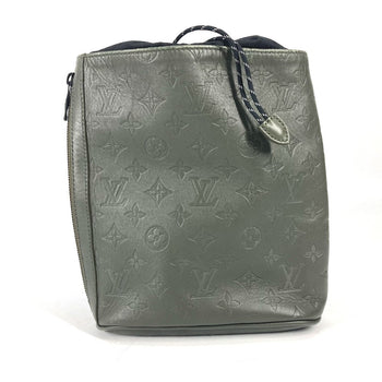 Louis Vuitton Shoulder Bag M44634 Monogram Shadow Leather Khaki Monogram Shadow Chalk Sling Bag Mens