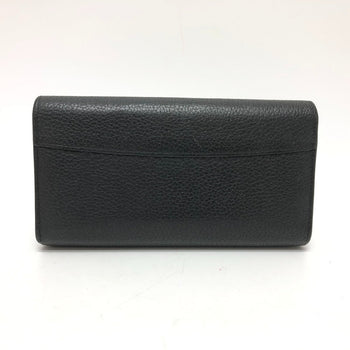 Louis Vuitton Long Wallet Purse M61248 Taurillon Clemence Leather Black Lv Logo Portefeuille