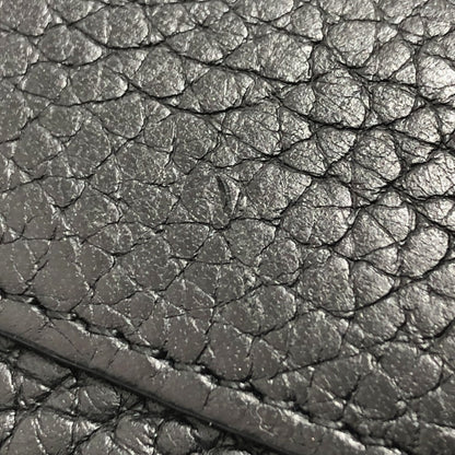 Louis Vuitton Long Wallet Purse M61248 Taurillon Clemence Leather Black Lv Logo Portefeuille