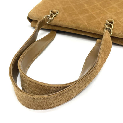 Chanel Shoulder Bag Suede Brown Cc Coco Mark Matrasse Women