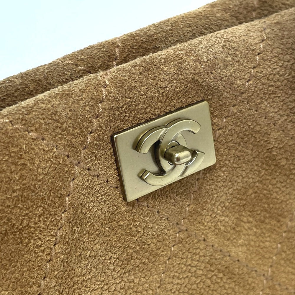 Chanel Shoulder Bag Suede Brown Cc Coco Mark Matrasse Women