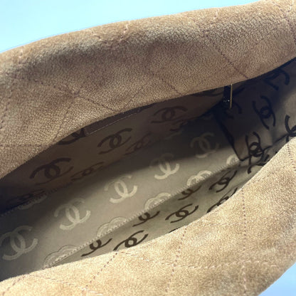 Chanel Shoulder Bag Suede Brown Cc Coco Mark Matrasse Women