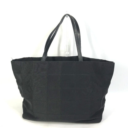 Chanel Tote Bag A15991 Nylon / Leather Black Cc Coco Mark New Travel Line Mm Women