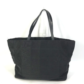Chanel Tote Bag A15991 Nylon / Leather Black Cc Coco Mark New Travel Line Mm Women
