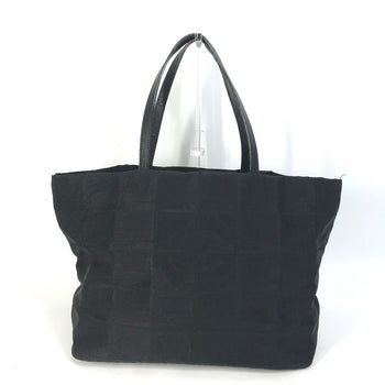 Chanel Tote Bag A15991 Nylon / Leather Black Cc Coco Mark New Travel Line Mm Women