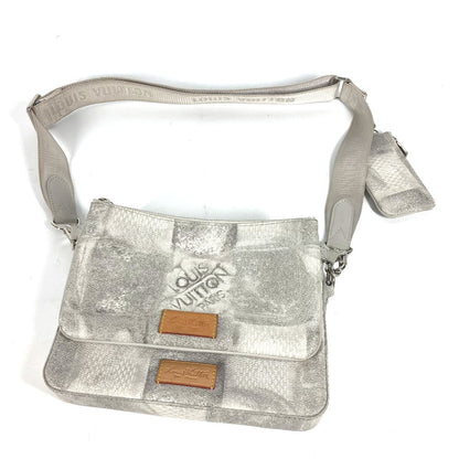 Louis Vuitton Shoulder Bag N50068 Canvas, Damier Salt Canvas Gray Damier Salt Trio Messenger Mens