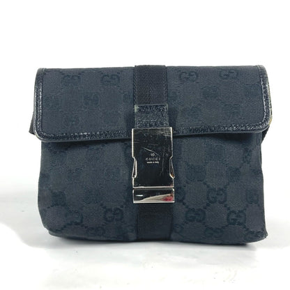 Gucci Sling Bag 131236 Gg Canvas / Leather Black Cross Gg Unisex(Unisex)