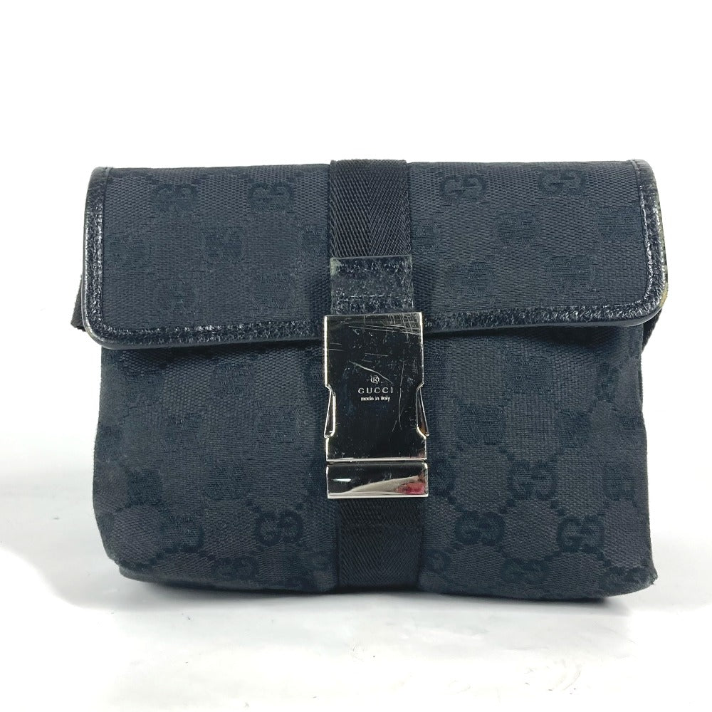 Gucci Sling Bag 131236 Gg Canvas / Leather Black Cross Gg Unisex(Unisex)