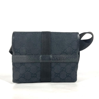 Gucci Sling Bag 131236 Gg Canvas / Leather Black Cross Gg Unisex(Unisex)