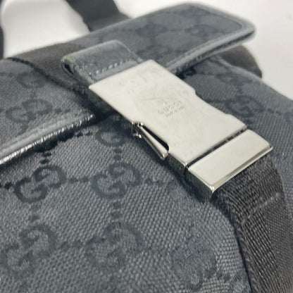 Gucci Sling Bag 131236 Gg Canvas / Leather Black Cross Gg Unisex(Unisex)