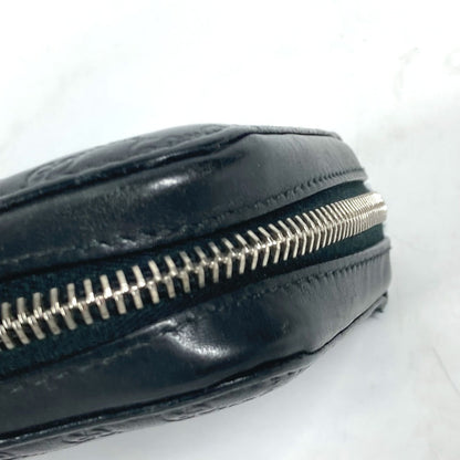 Gucci Long Wallet Purse 278635 Leather Black Gg Micro Guccisima Unisex(Unisex)