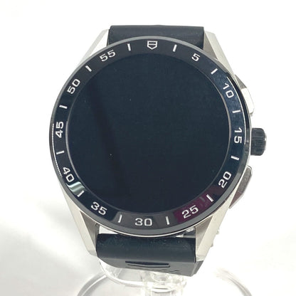 Tag Heuer Watches Quartz Sbg8A10 Stainless Steel, Rubber Black Smart Watch Connected Black Dial Mens