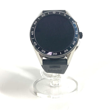 Tag Heuer Watches Quartz Sbg8A10 Stainless Steel, Rubber Black Smart Watch Connected Black Dial Mens