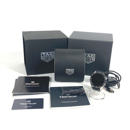 Tag Heuer Watches Quartz Sbg8A10 Stainless Steel, Rubber Black Smart Watch Connected Black Dial Mens