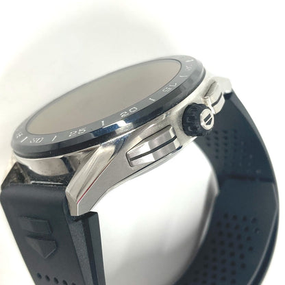 Tag Heuer Watches Quartz Sbg8A10 Stainless Steel, Rubber Black Smart Watch Connected Black Dial Mens