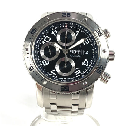 Hermes Watches Mechanical Automatic Cp2.910 Stainless Steel Black Clipper Diver Chronograph Date