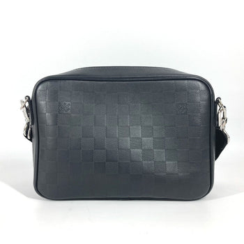 Louis Vuitton Shoulder Bag N45286 Damier Anfini Leather Black Damier Anfini Sirius Messenger