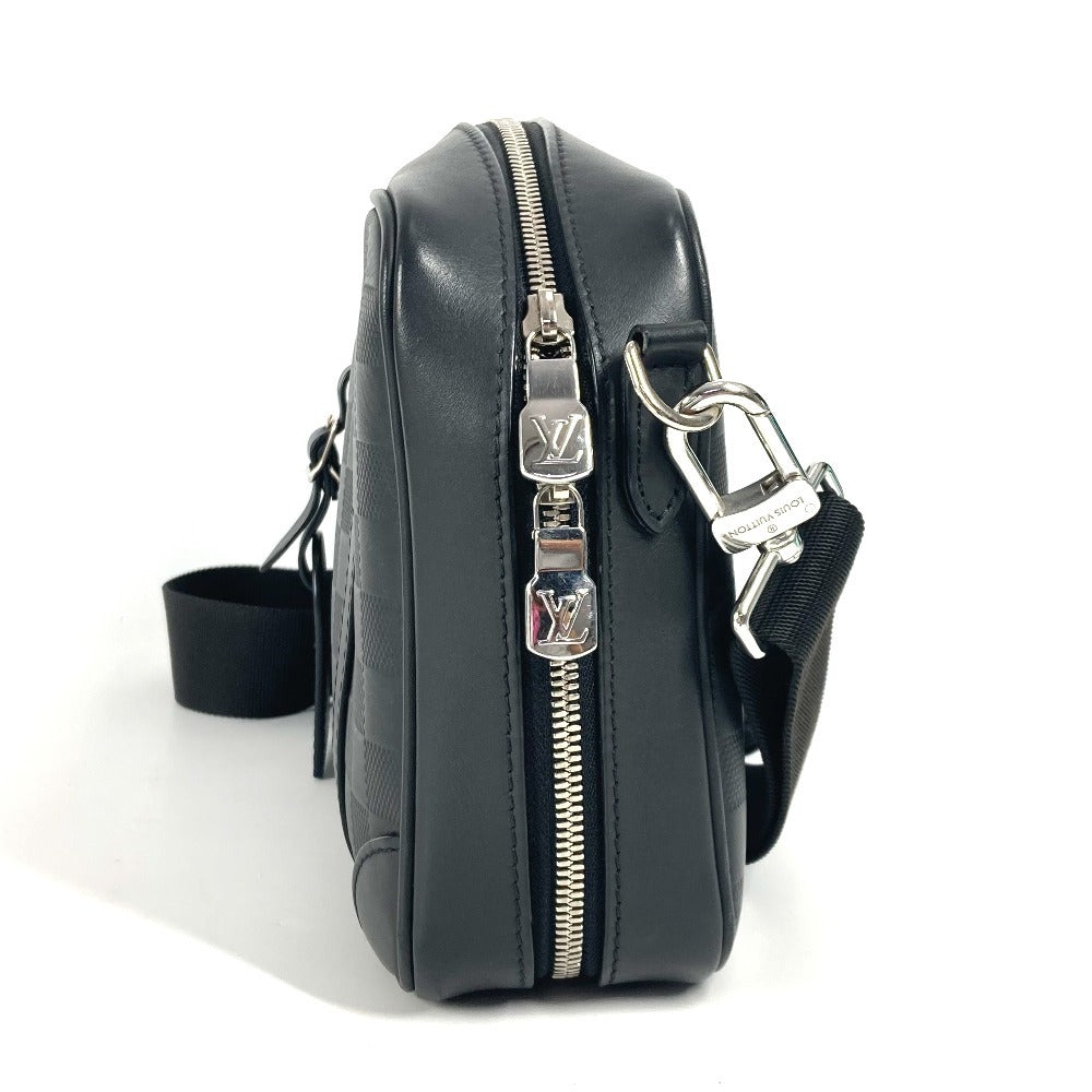 Louis Vuitton Shoulder Bag N45286 Damier Anfini Leather Black Damier Anfini Sirius Messenger