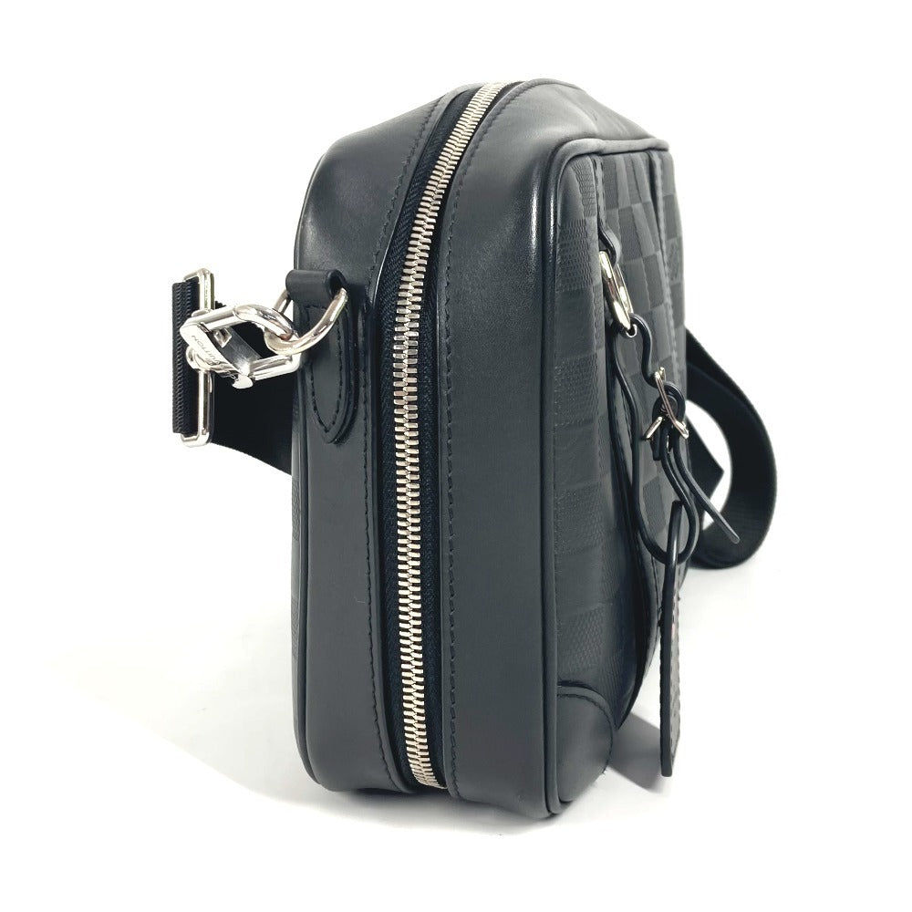 Louis Vuitton Shoulder Bag N45286 Damier Anfini Leather Black Damier Anfini Sirius Messenger